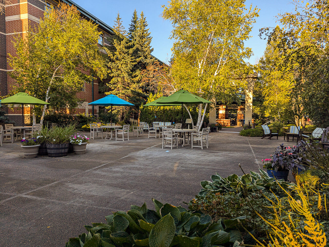 a picture of the RHC courtyard